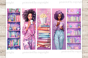 Pajama Weekend Black Bookmarks, a Person Illustration by GlamArtZhanna (Thumbnail 2 of 3)