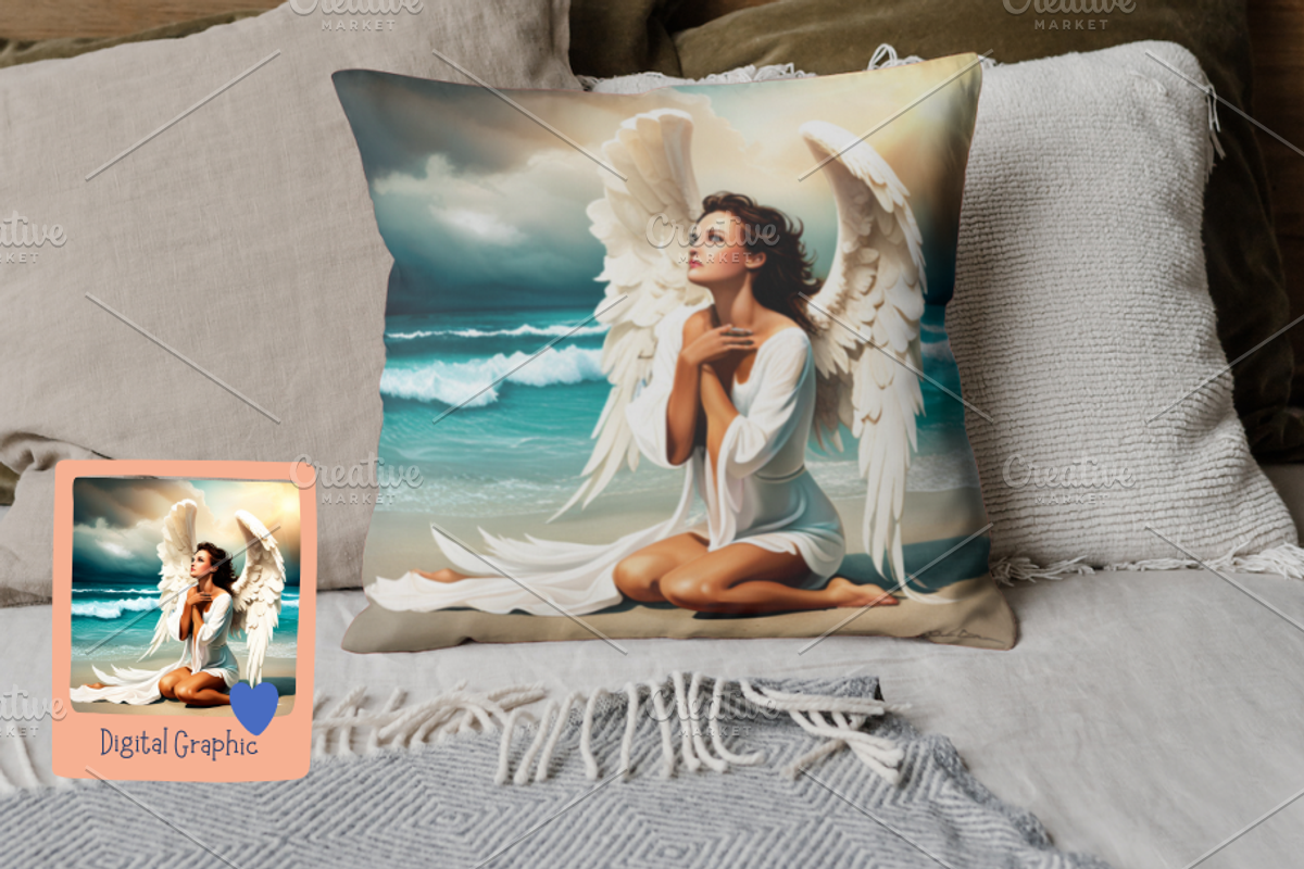 Custom art, Guardian Angel, a Stationery Template by Boho Pixel Dust (Photo 3 of 4)