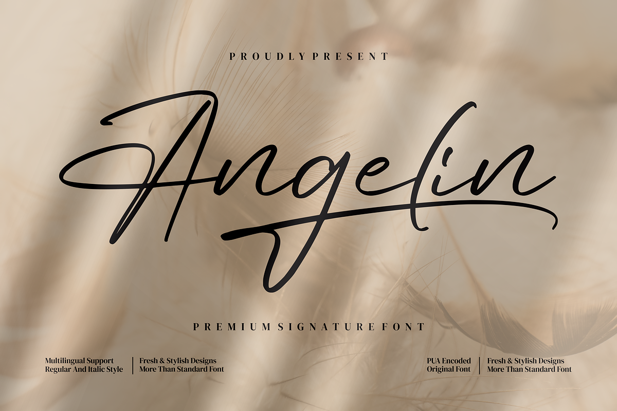 Angelin, a Handwritten Font by Integritype Studio (Photo 1 of 8)