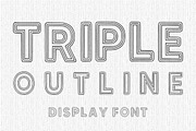 Triple Outline, a Handwritten Font by Fourteen Letter (Thumbnail 1 of 5)