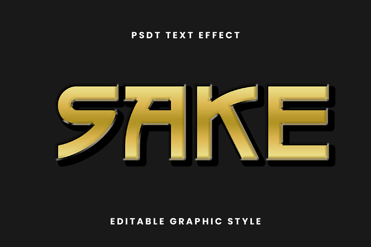 Futuristic Gold 3D Text Effect
