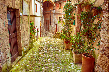 Sorano city street, an Architecture Photo by Nature and travel