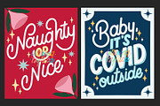5 Printable Holiday Postcards, a Card Template by letteringbynica (Thumbnail 4 of 4)