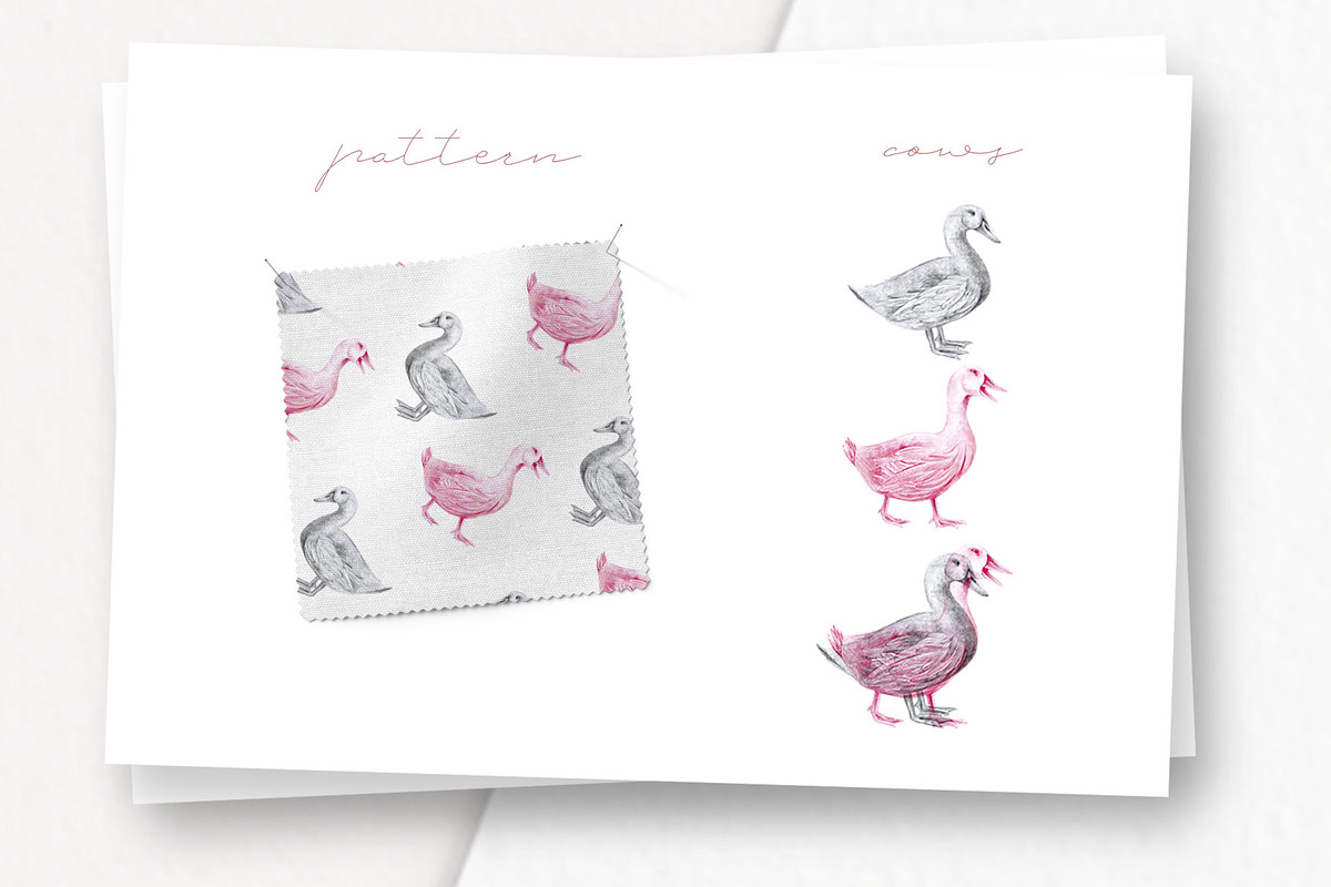 Hand drawn Ducks Illustrations, an Animal Illustration by Greek fonts by nantia.co (Photo 3 of 6)