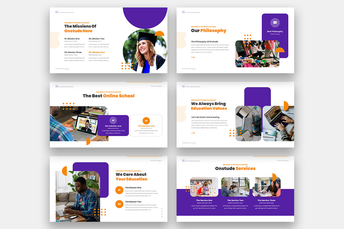 Onstude Online School Powerpoint, a Presentation Template by kerismaker