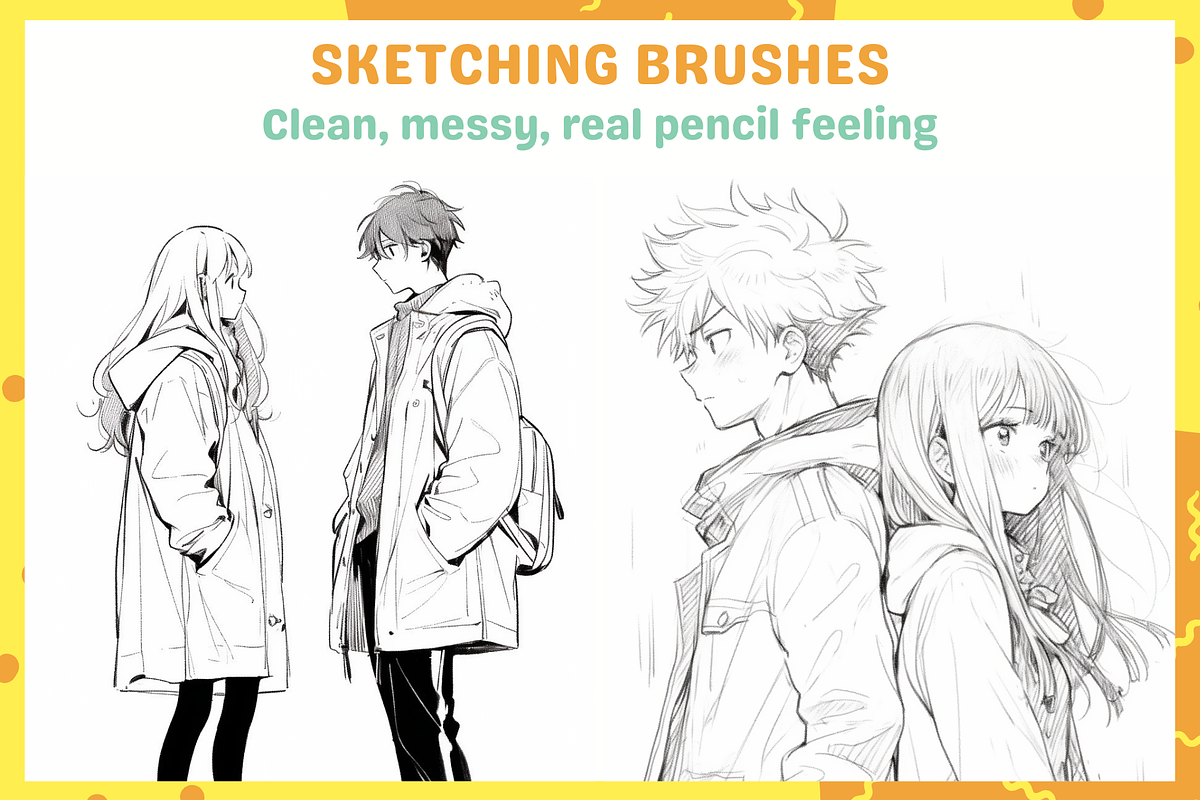 Procreate Anime Manga Sketching, a Brush Add-On by nikiartcorner (Photo 6 of 7)