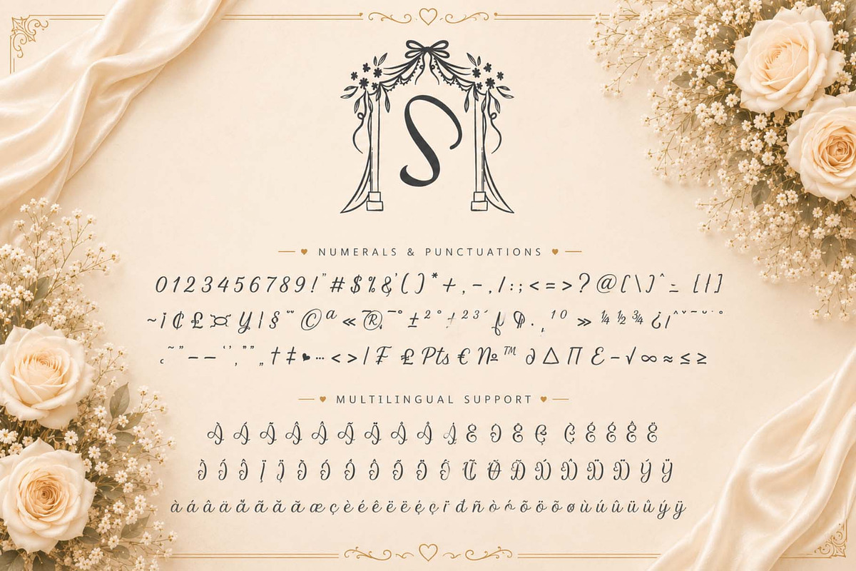 Syailine Sweet Monogram, a Handwritten Font by Yoga Letter (Photo 6 of 6)