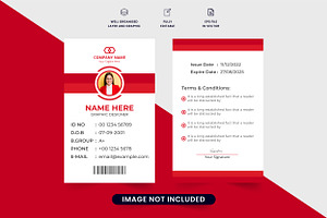 Student And Employee ID Card Vector