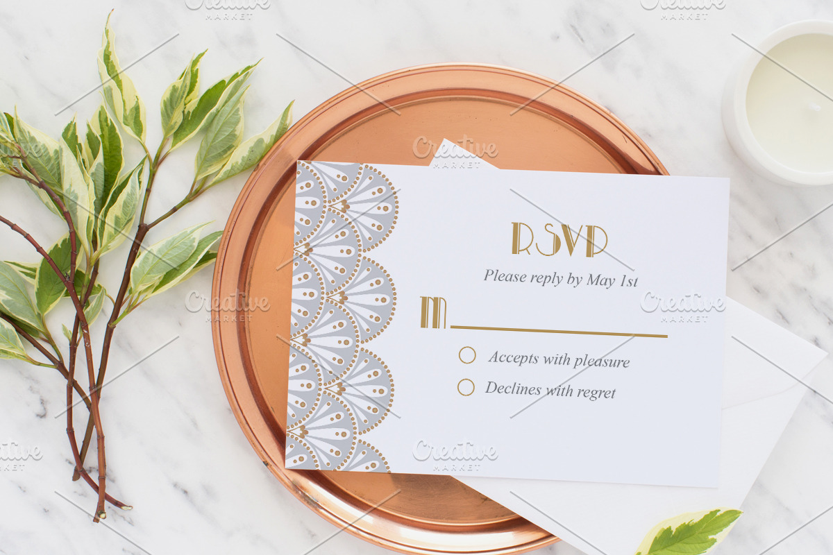 Art deco wedding suite, an Invitation Template by annago (Photo 2 of 4)