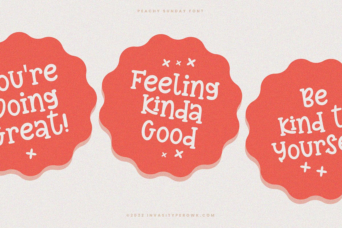 Peachy Sunday - Playful Handwritten, a Script Font by Invasi Studio (Photo 4 of 11)