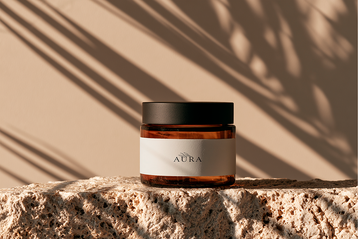 Amber Cosmetic Bottles Mockup 3 PSD, a Packaging Mockup by oxy_gen (Photo 3 of 4)