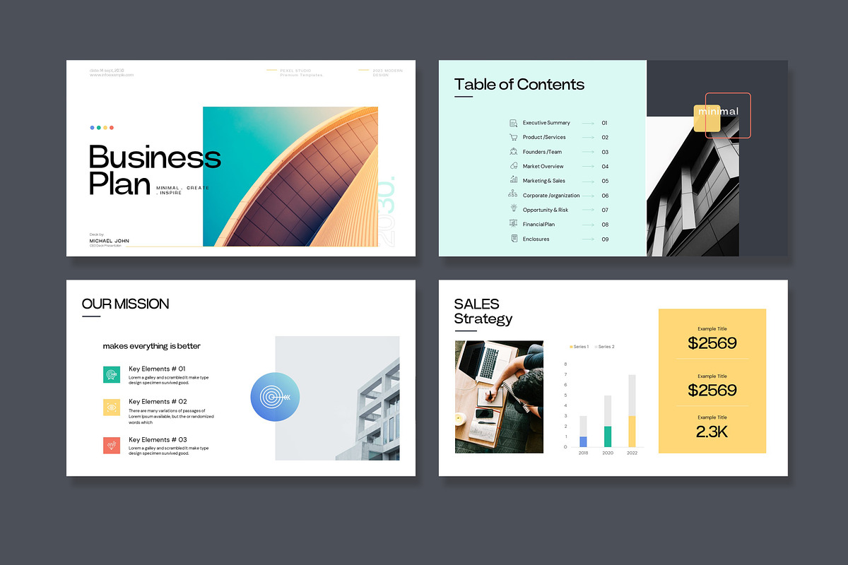 Business Plan PowerPoint Template, a Presentation Template by GoldenPixelStudio (Photo 3 of 29)