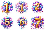 Happy Birthday Balloon Numbers, an Illustration by Designworld (Thumbnail 3 of 5)