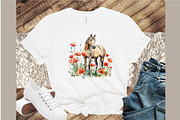 Watercolor Spring Horses Clipart, an Illustration by Sublimation Artist (Thumbnail 4 of 6)