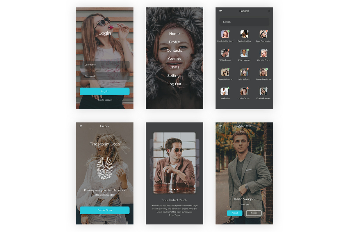 Social Media - Mobile App UI Kit, an UI Kit Template by themelove (Photo 9 of 10)