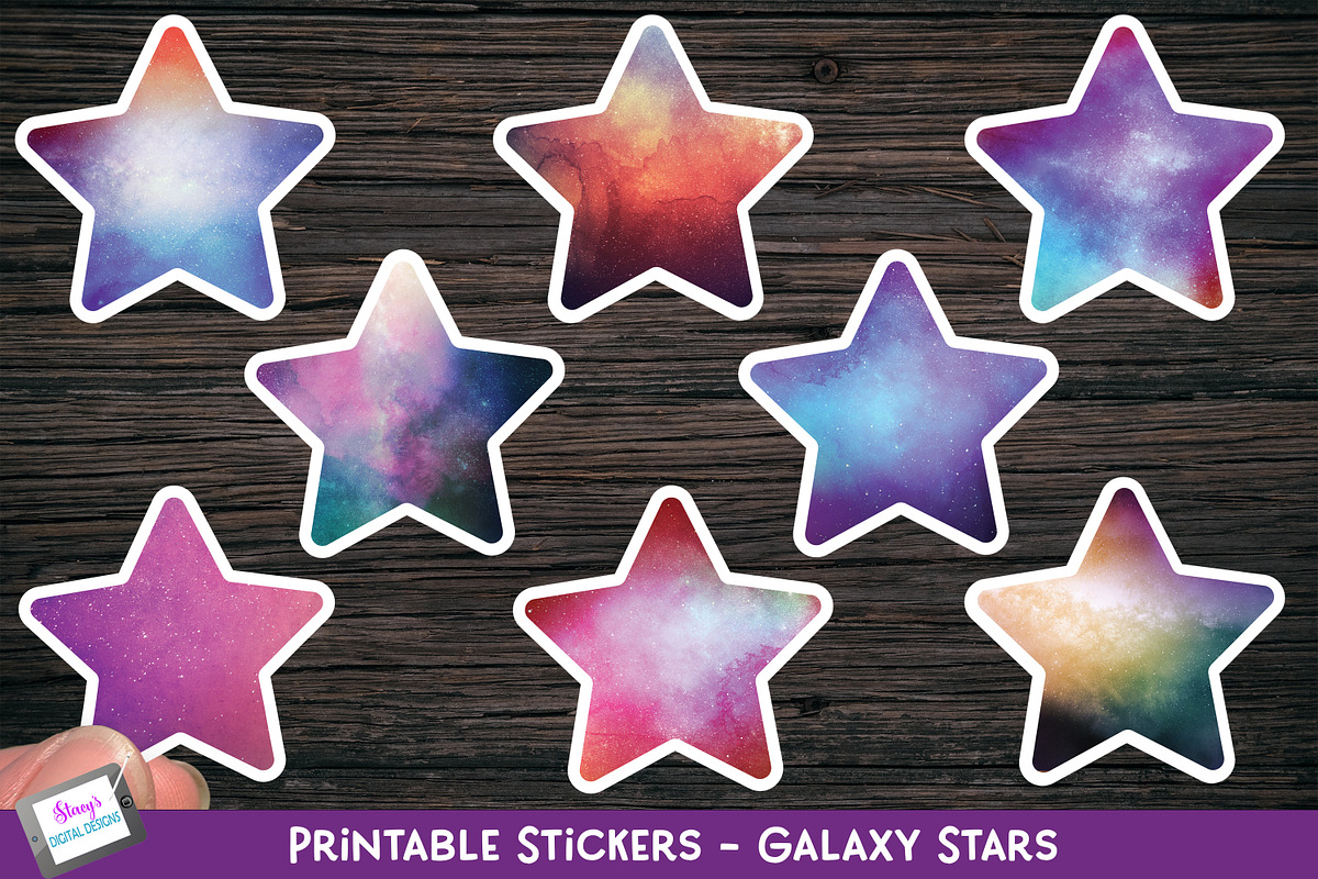 Star Sticker Bundle - PNG Stickers, an Object Graphic by Stacy's Digital Designs (Photo 2 of 5)