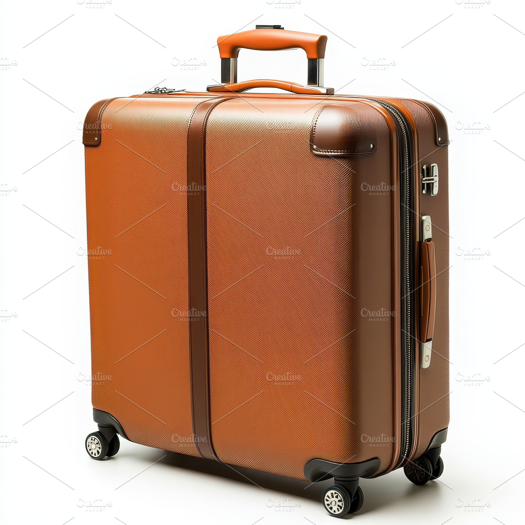 Brown Suitcase Travel Luggage Rollin, a Beauty & Fashion Photo by Pixeness Studio