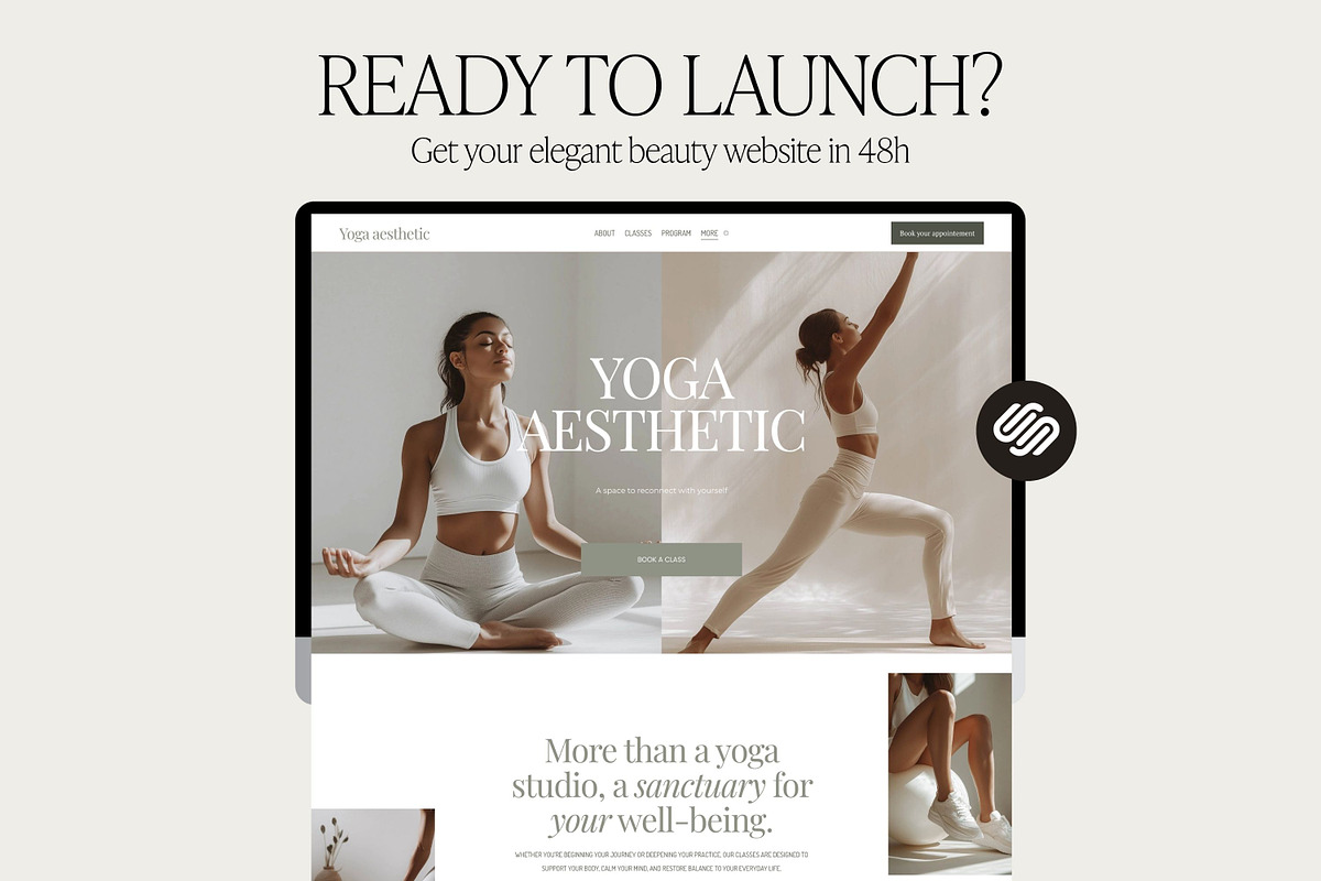 Squarespace Template Yoga, Pilates, a Squarespace Template by Studio Marmotte (Photo 5 of 6)