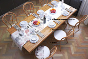 6PSD Table runner Mockup Tablecloth, a Household Mockup by GraphicVil (Thumbnail 2 of 9)