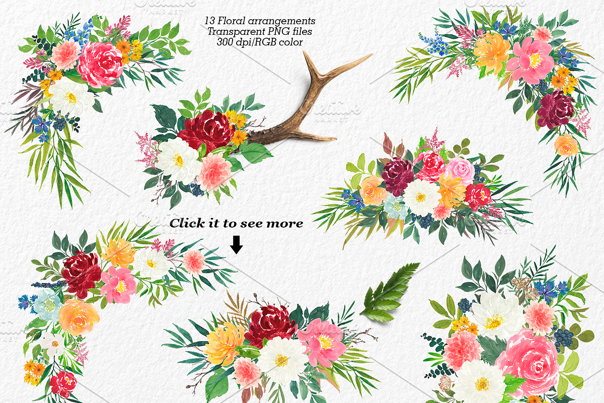 Rustic Watercolor Graphic Set, a Decorative Illustration by Elly Studio (Photo 2 of 13)