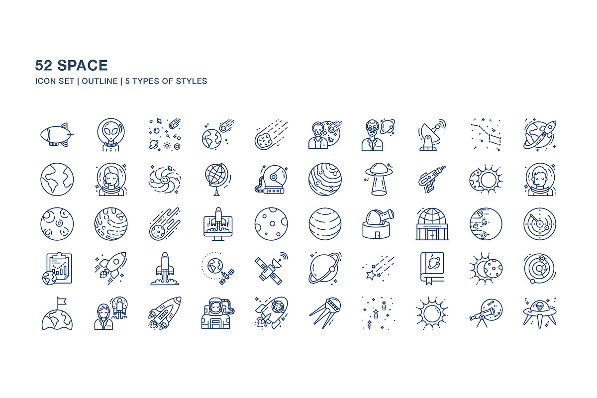 Space icon set, an Icon by Icongeek26 (Photo 4 of 6)