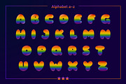 LGBTQ Rainbow Color Fonts, a Font by Fox7 By Rattana (Thumbnail 3 of 8)