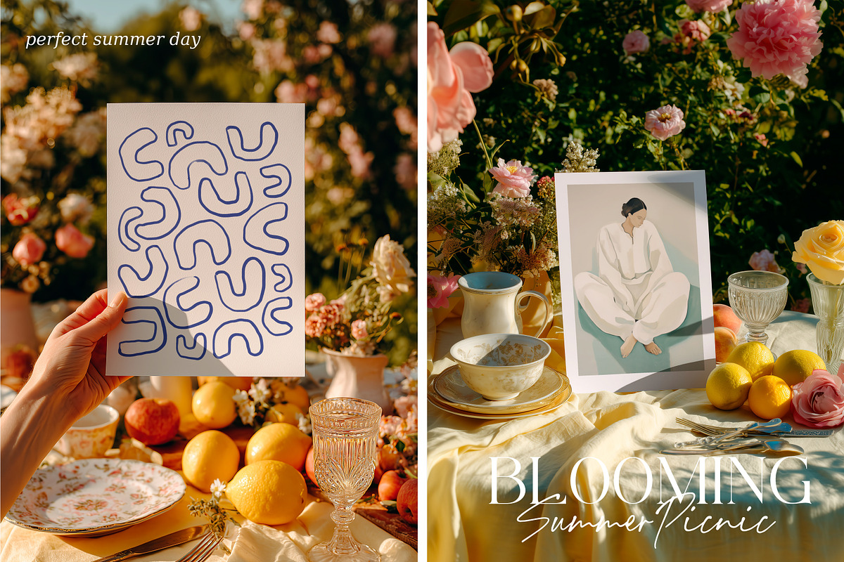 Blooming Picnic | Stationery Mockups, a Product Mockup by SCHÉRI (Photo 7 of 15)