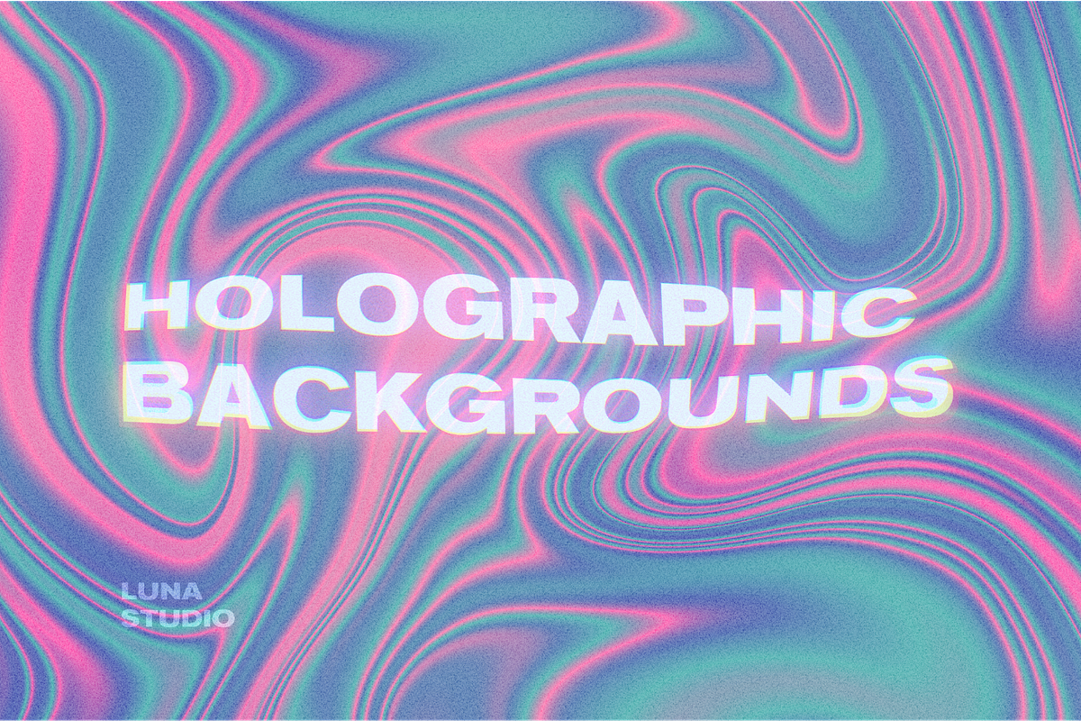 Holographic grainy backgrounds, a Background Graphic by Luna Studio (Photo 2 of 10)