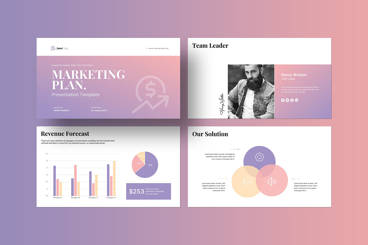 Marketing Plan PowerPoint Template, a Marketing Template by CreativeSlides (Photo 4 of 11)