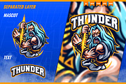 Zeus Thunder God -Mascot Esport Logo, a Branding & Logo Template by FNR Graphics (Thumbnail 3 of 5)