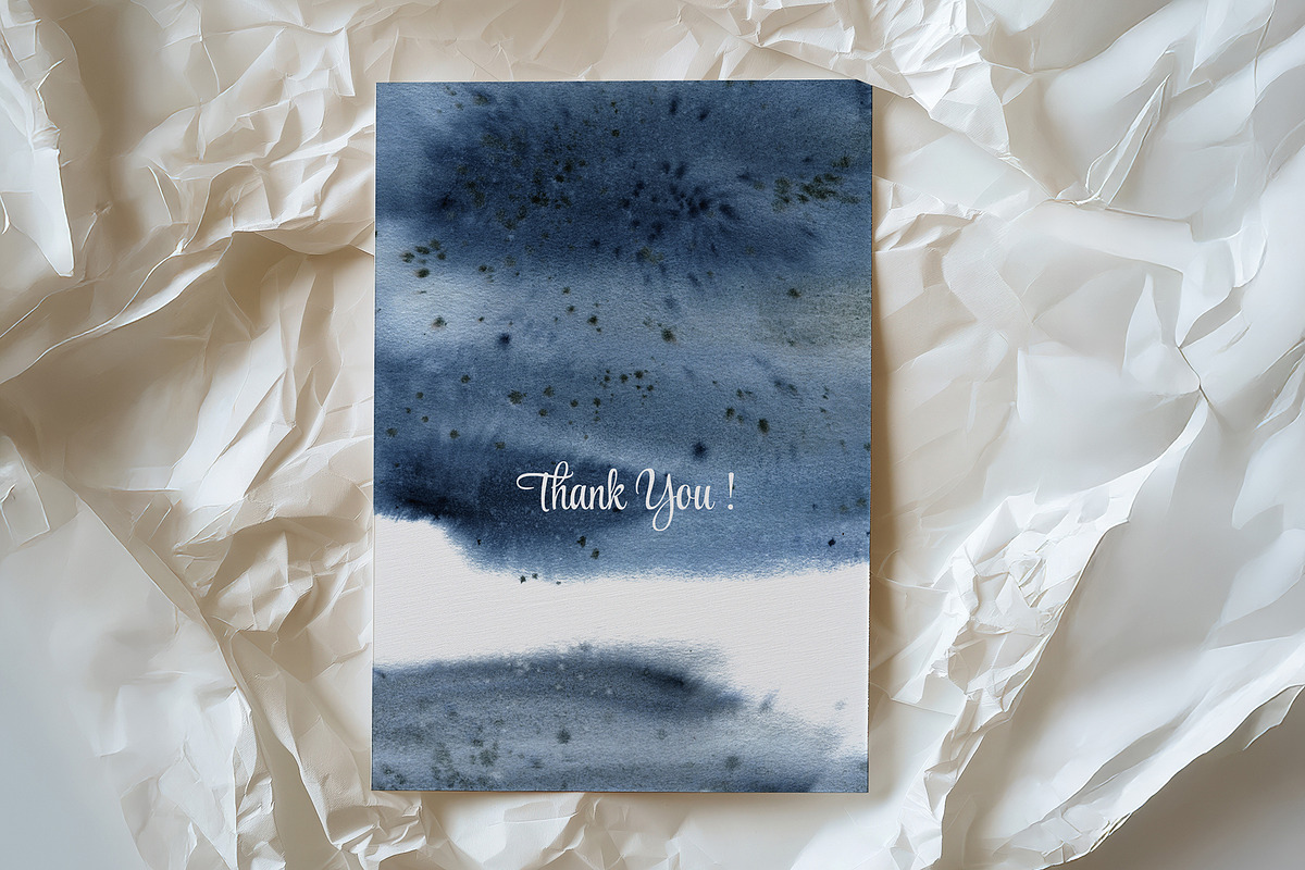 Blue Indigo Watercolor Washes Shapes, a Texture Illustration by YarovaArt (Photo 10 of 10)