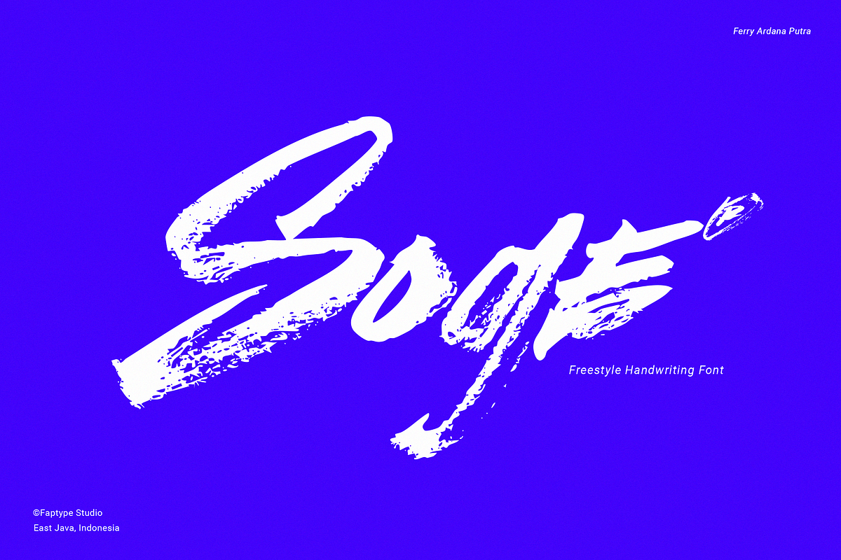 Soge | Freestyle Handwriting Font, a Font by Ardana Creative (Photo 1 of 12)