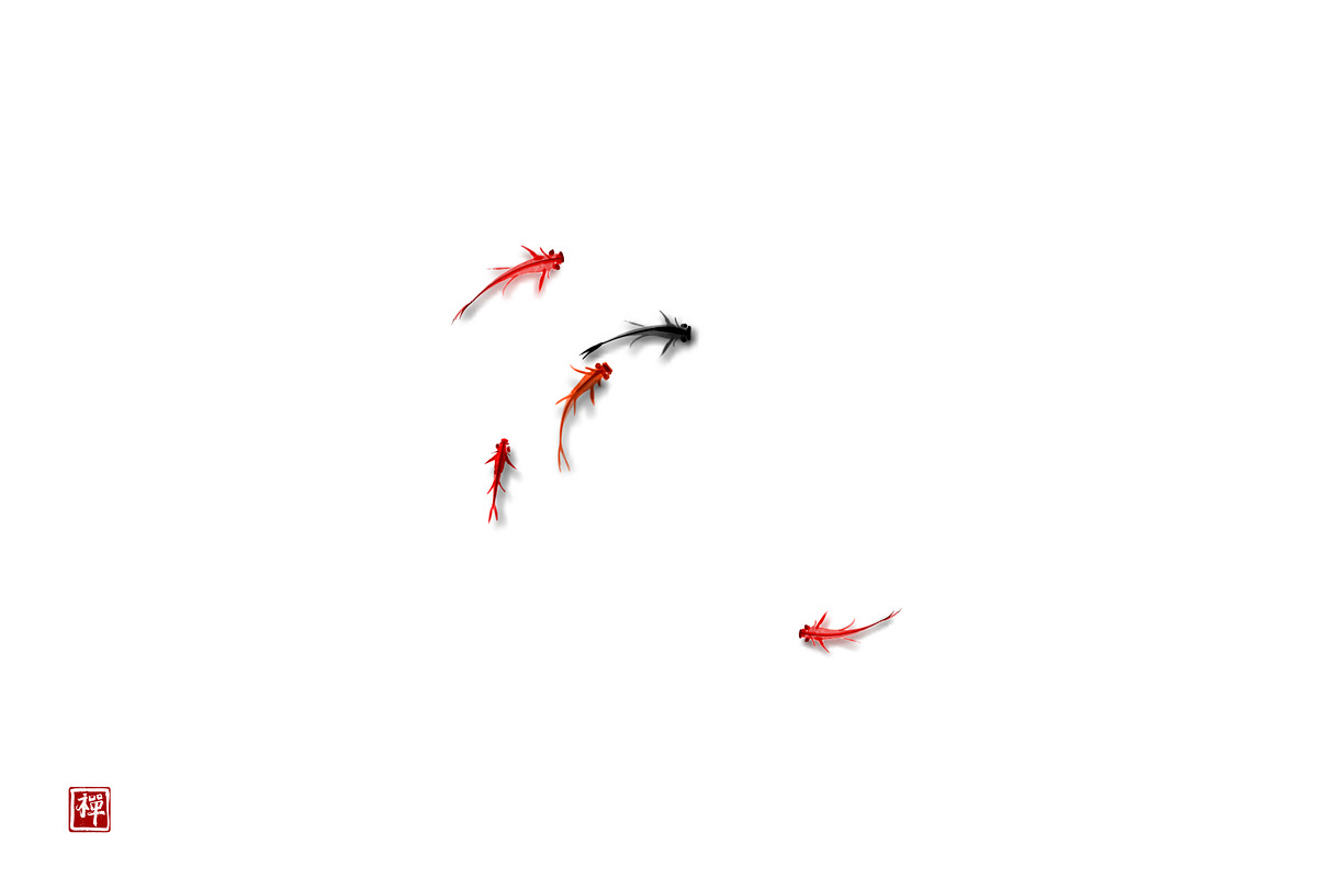 Sumi-e ink painting. Minimalism., an Illustration by Elina_Li (Photo 5 of 38)