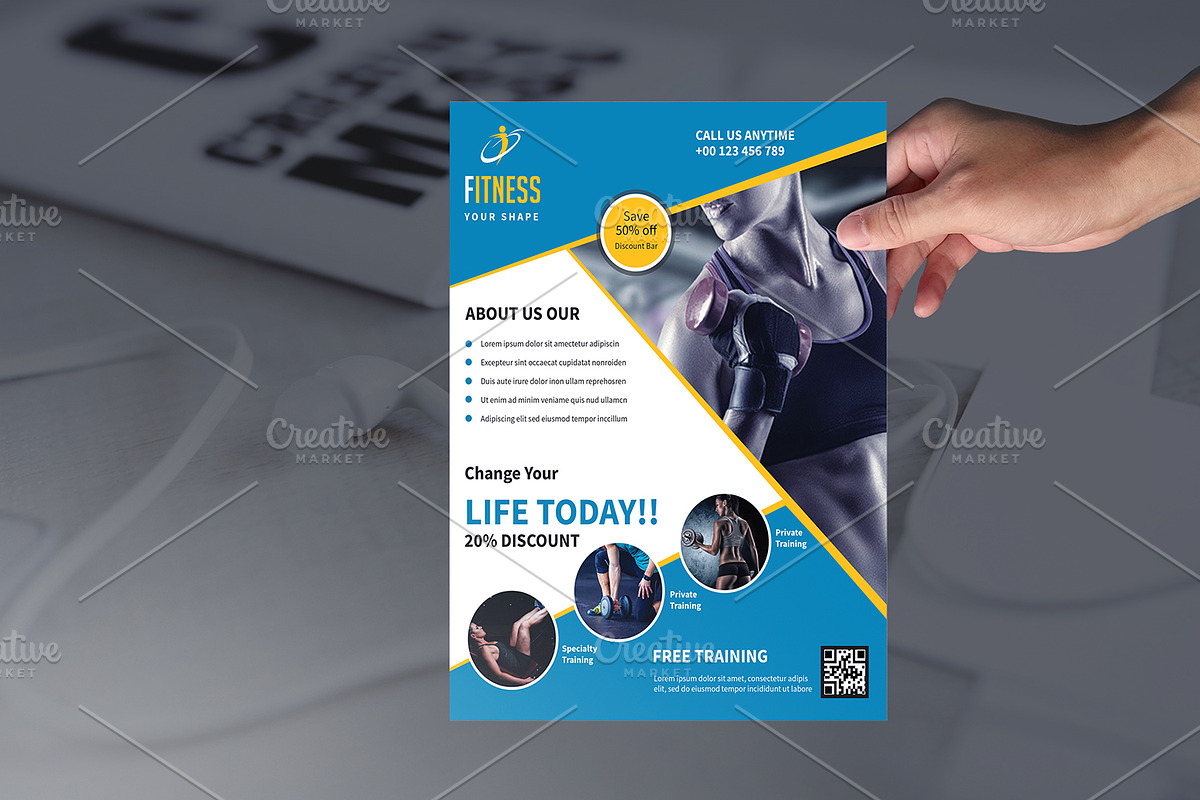 Fitness Flyer - Gym  Flyer -V362, a Flyer Template by Template Shop (Photo 2 of 3)