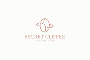 Secret Coffee Logo Bean Roasted, a Branding & Logo Template by Signatoro (Thumbnail 2 of 2)