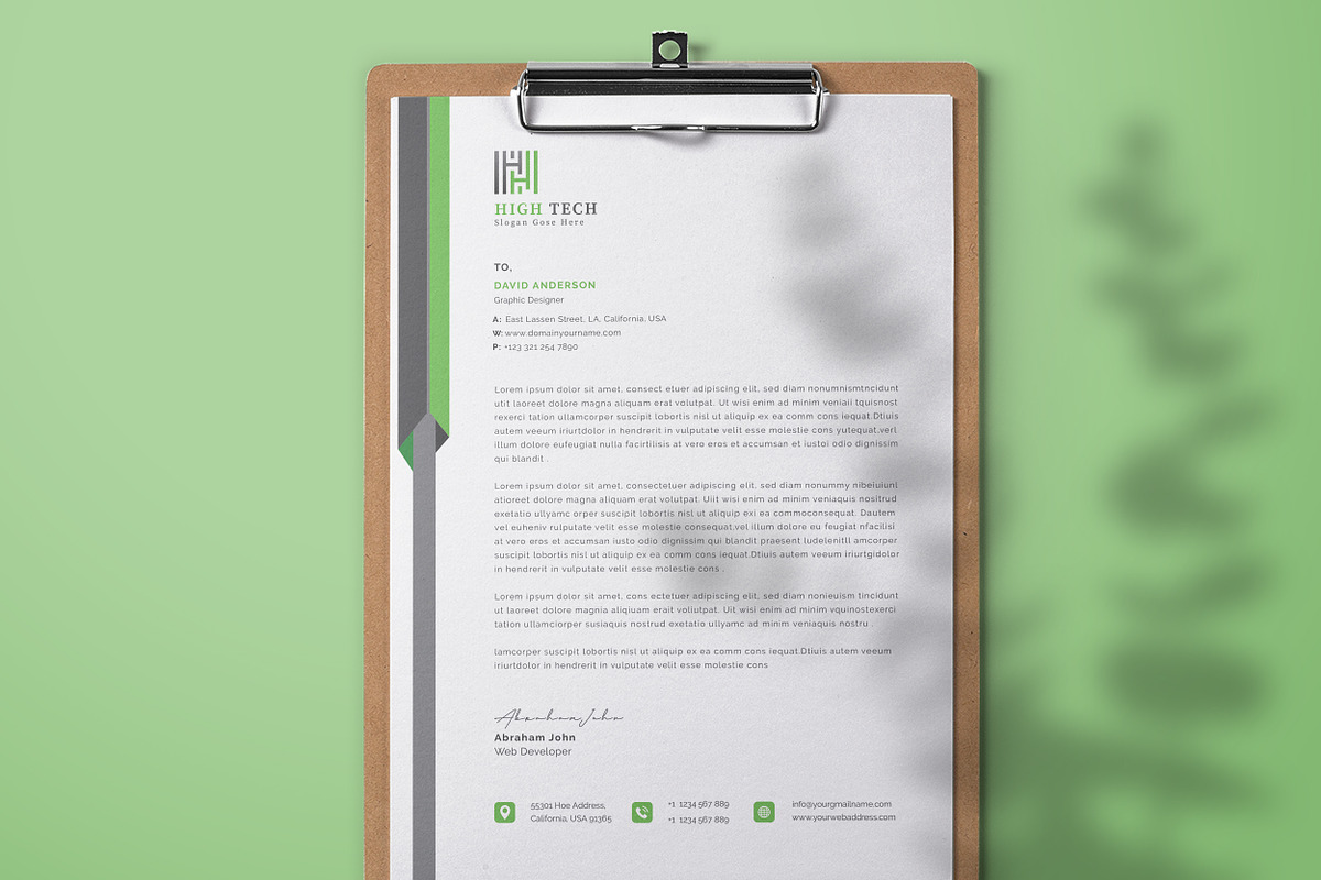 Letterhead Word, a Stationery Template by ResumeDevisers (Photo 5 of 7)