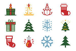 Christmas Holiday Icons Christmas, a Branding & Logo Template by Vectorium Studio
