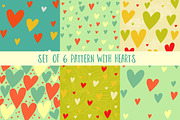 Set of pattrens with hearts, a Pattern Graphic by totokumi (Thumbnail 1 of 5)
