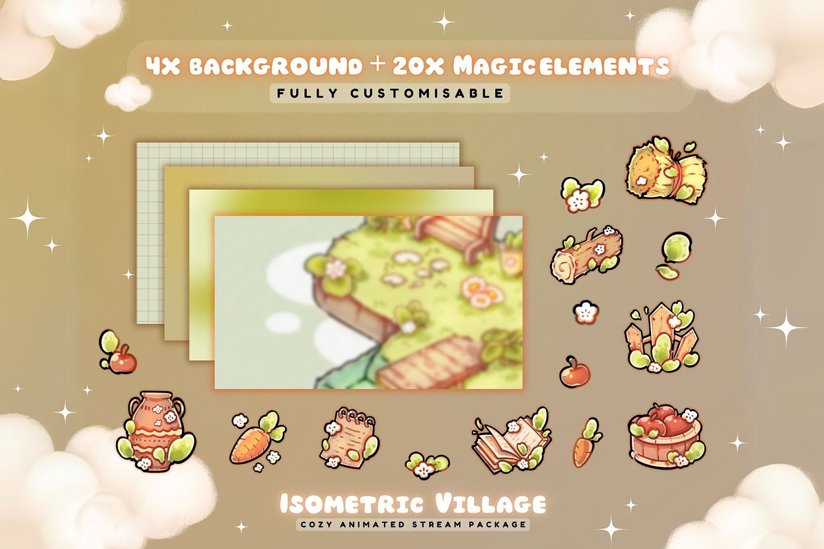 Isometric Village Stream Package, a Design Template by TheDoodleSweets (Photo 7 of 7)