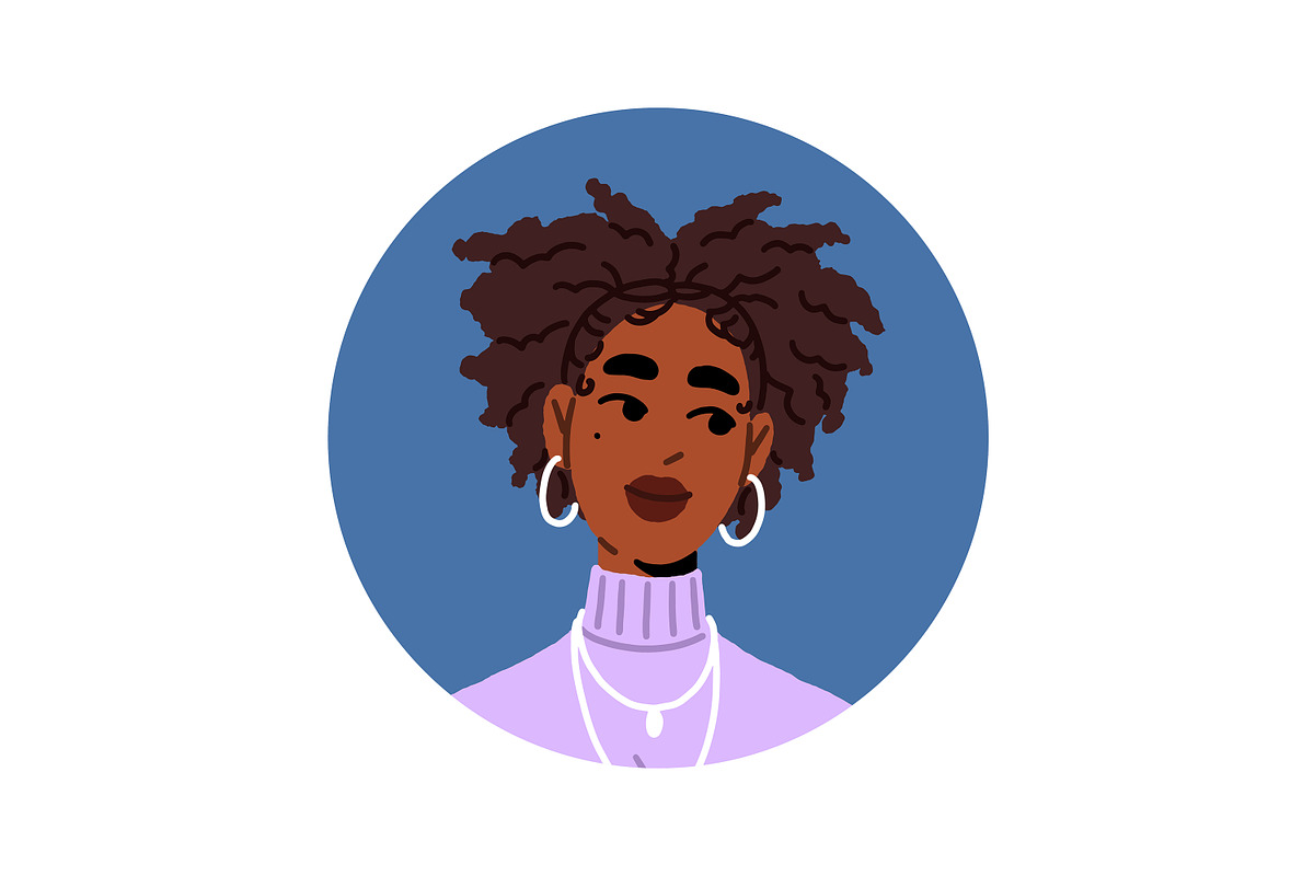 Diverse young women avatars set, a Person Illustration by PaperTrident (Photo 3 of 15)