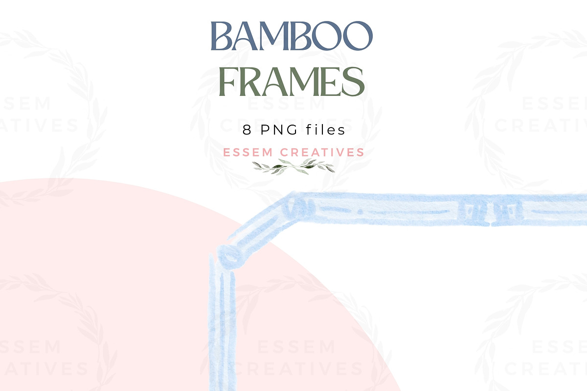 Grandmillenial Bamboo Frame Clipart, a Background Graphic by Essem Creatives (Photo 4 of 5)