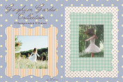 Gingham Garden Print Papers & Frames, a Background Graphic by Lidberia (Thumbnail 1 of 12)