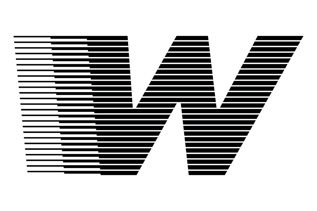 Letter W speed motion lines logo, a Branding & Logo Template by Leksono (Photo 1 of 2)