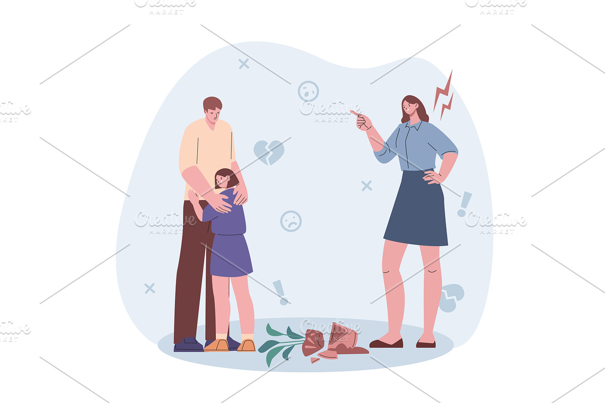 Different parents behavior in, a Person Illustration by Valerie Bodnar