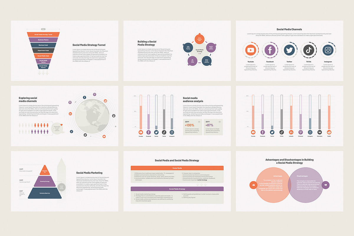 Social Media Analytics PowerPoint, a Presentation Template by HiSlide.io (Photo 4 of 5)
