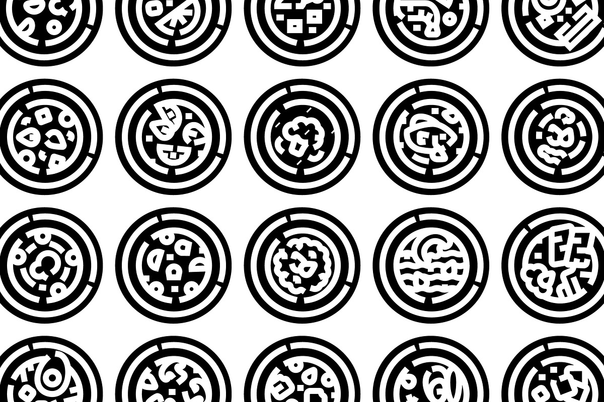 Pizza outline icon set representing, an Object Graphic by pikepicture (Photo 3 of 3)