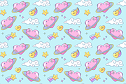 Heart planet pattern, an Illustration by Cmeree (Thumbnail 2 of 2)