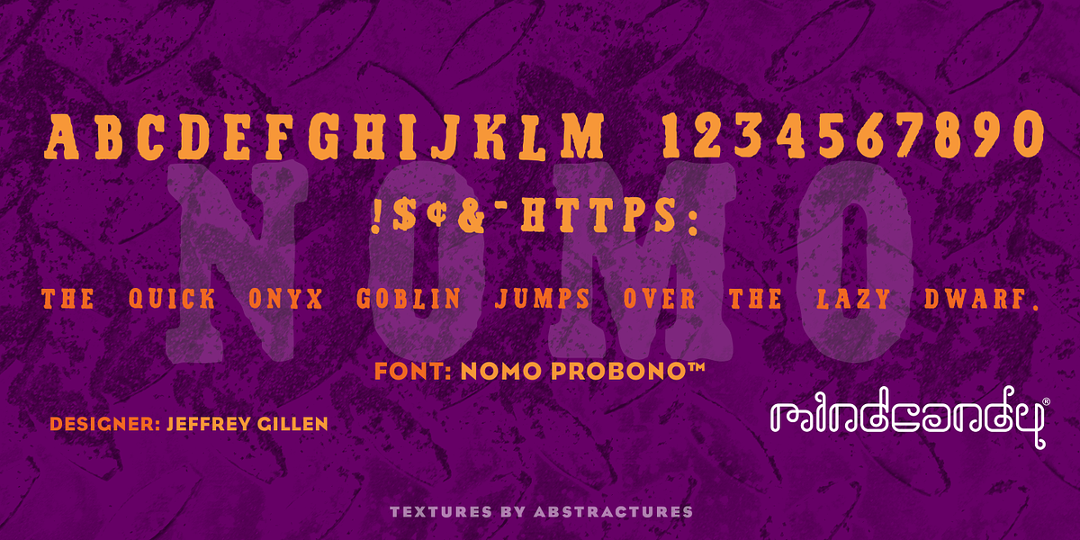 Nomo Probono™, a Slab Serif Font by MINDCANDY