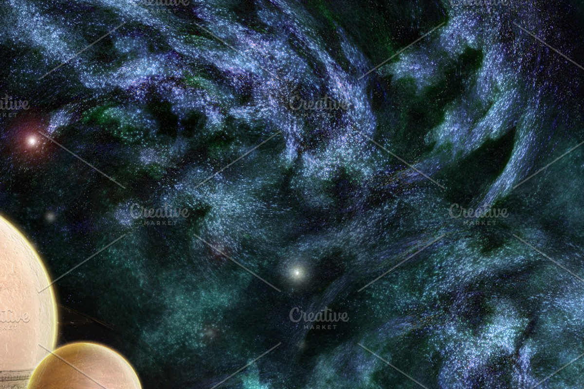 Space Scene Game Backgrounds, an Illustration by quicky (Photo 4 of 4)