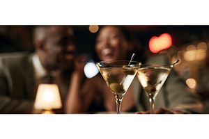 Elegant Couple Enjoying Dirty, a Food & Drink Photo by piter.goskov